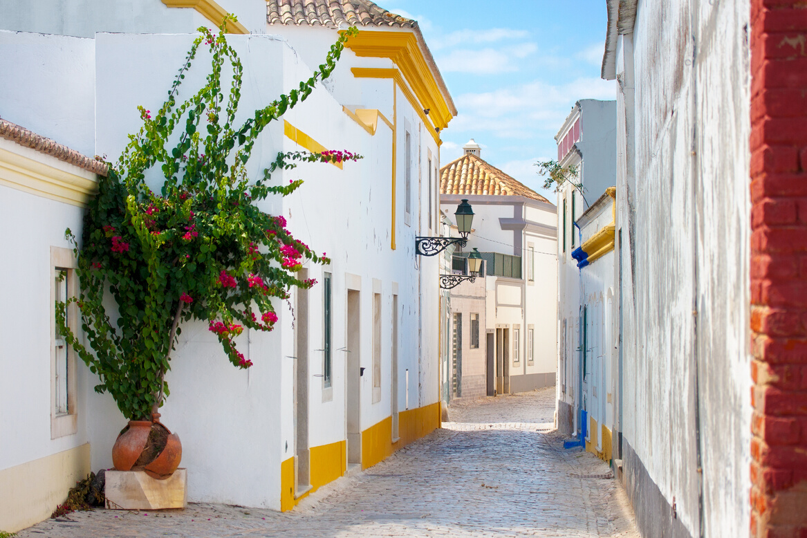 Street in Faro, Portugal.
